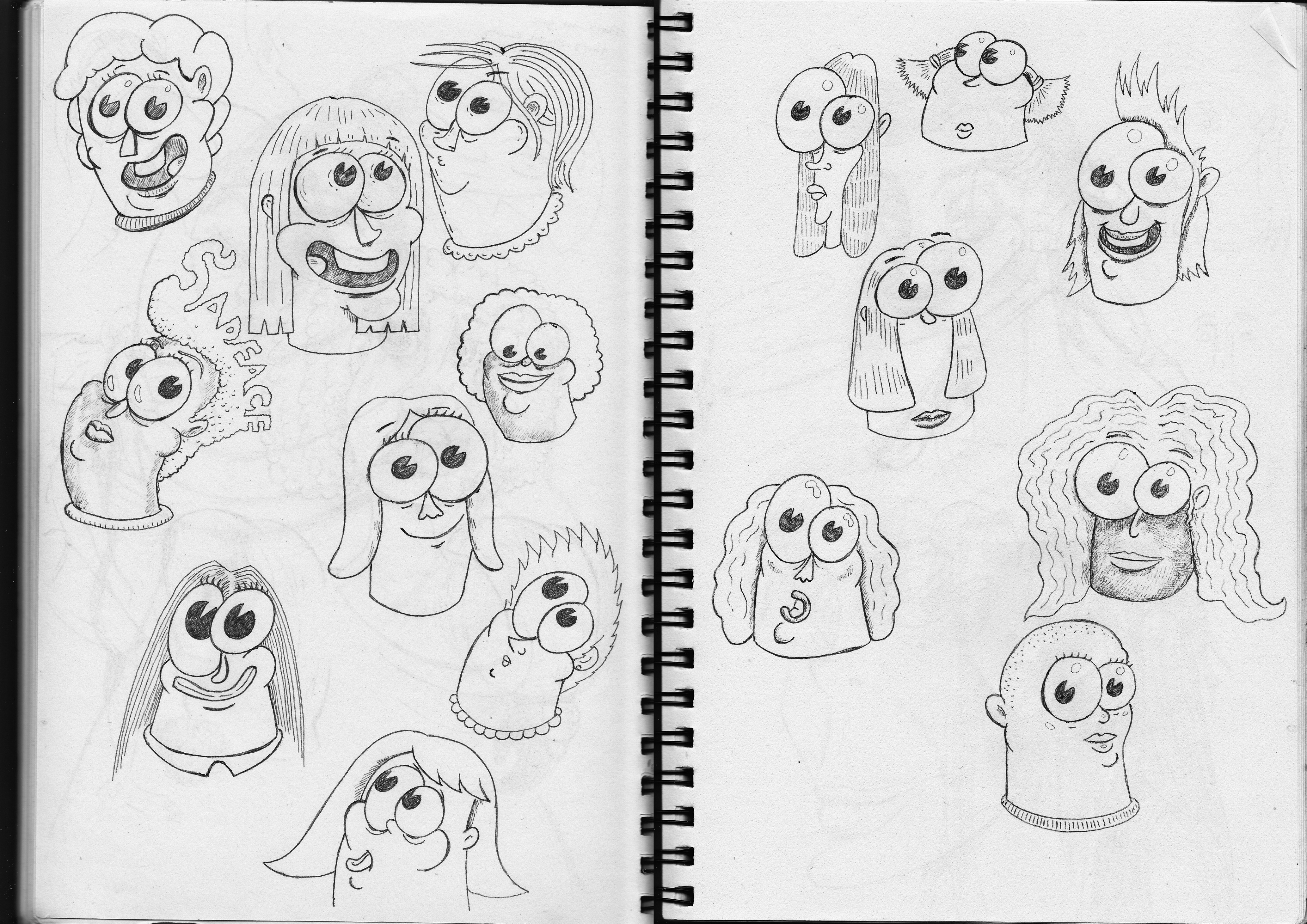 faces sketchbook